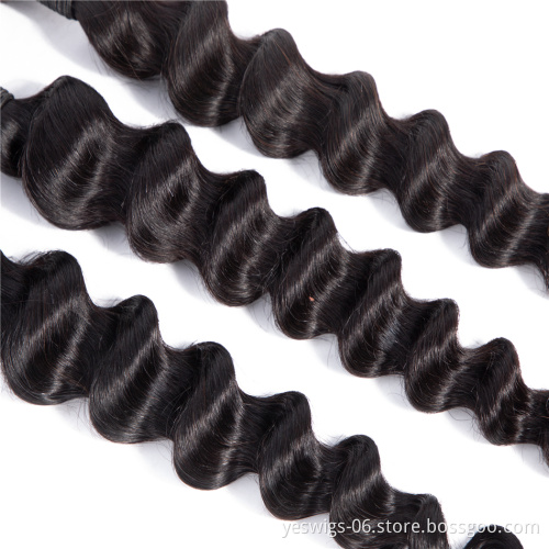 Cuticle Aligned Hair From India Loose Deep Hair Weaving 10A Grade Cuticle Aligned Raw Indian Human Virgin Hair Weave Extensions
